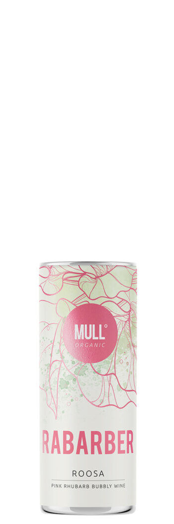 MULL Organic Rabarber Pink Bubbly Wine 25cl CAN