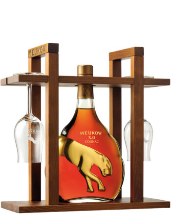 Meukow Cognac XO 70cl puitraam + 2 klaasi