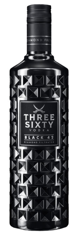 Three Sixty Black 42 Vodka 70cl